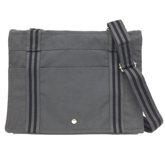 HERMES Hermes Foule Toubasas MM Shoulder Bag Men's Gray Canvas - Picture 1 of 3